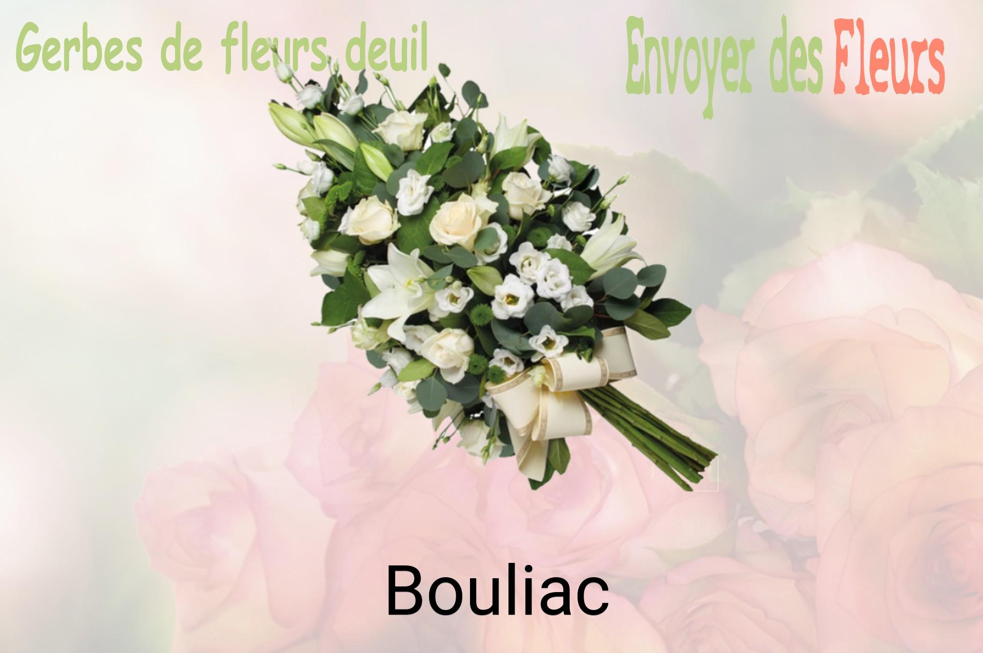 Gerbe de fleurs de deuil livrée à Bouliac